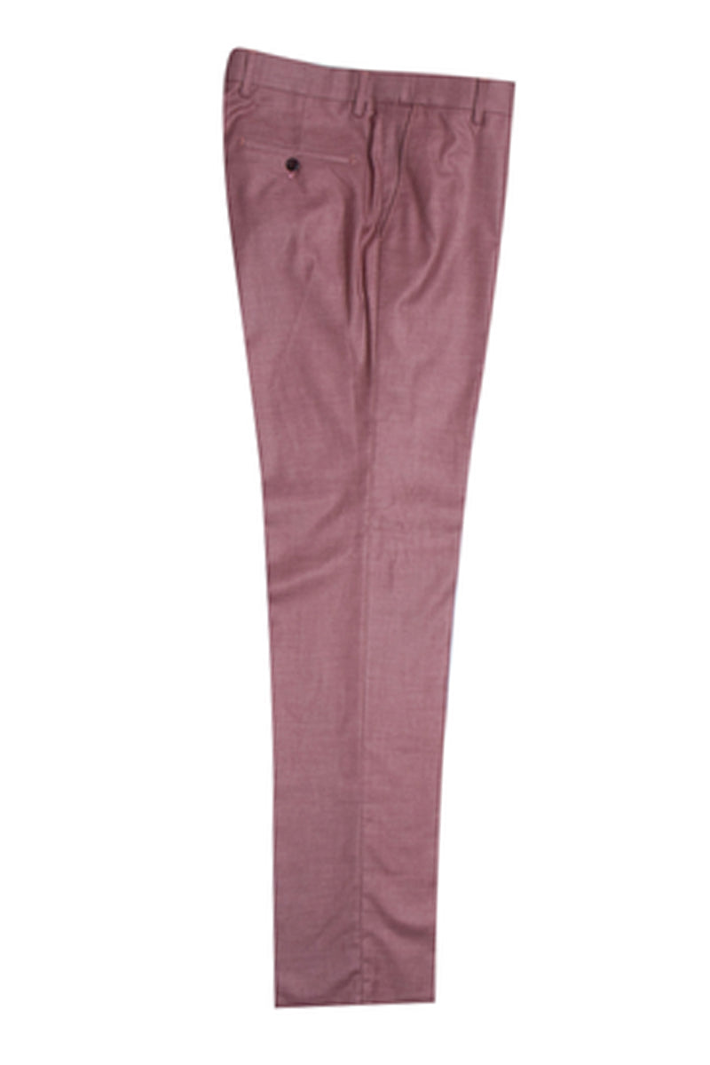 Men's Salmon Pink Peak Lapel One-Button Stacy Adams Sharkskin Suit