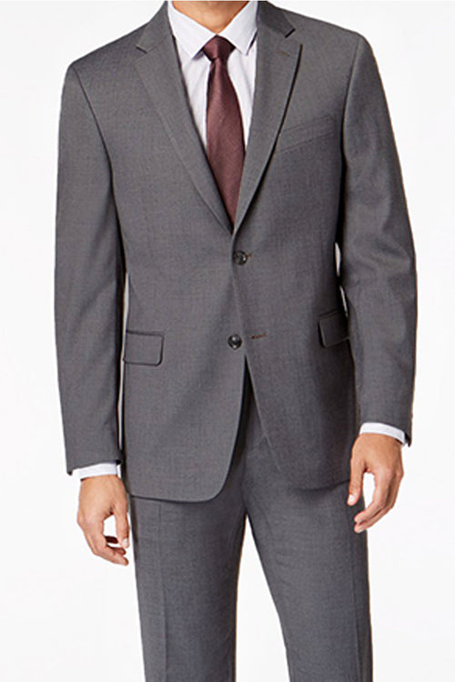 Mens Basic 2 Button Modern Fit Suit in Navy by Vinci