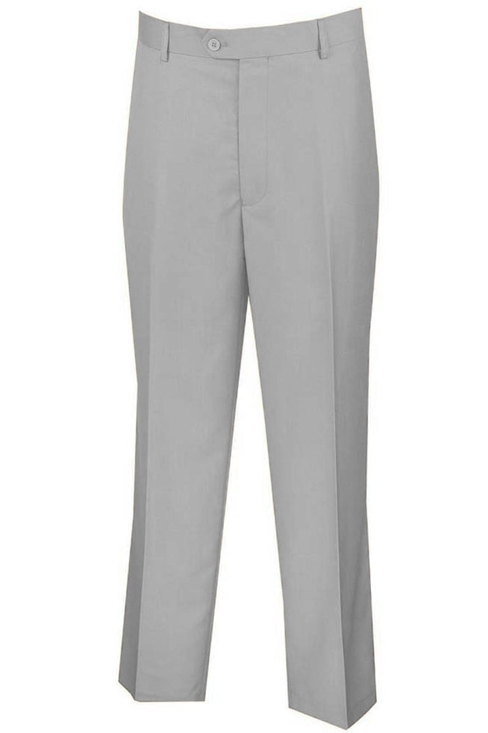 Mens Modern Fit Flat Front Dress Slacks in Navy by Vinci