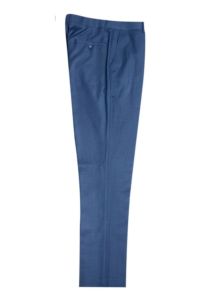 Menswear Classic: Stacy Adams Sharkskin 2-Button Suit in Blue