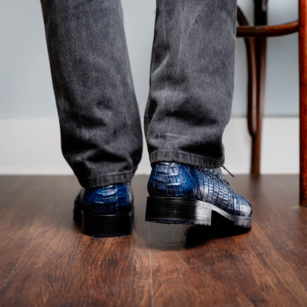 Marco Di Milano Ragusa: Stained Navy Leather Shoe