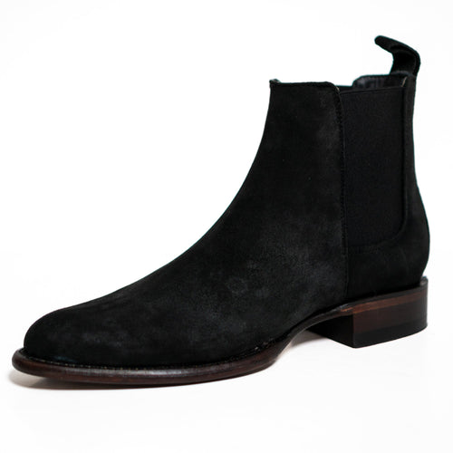 Los Altos Men's Toe Roper Boot Gamuza Black - Gamuza Black