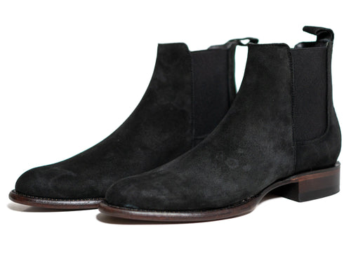 Los Altos Men's Toe Roper Boot Gamuza Black - Gamuza Black