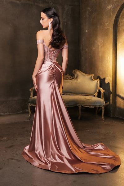 Red Carpet Dress Off Shoulder Sequin Formal Gown By May Queen MQ2146B