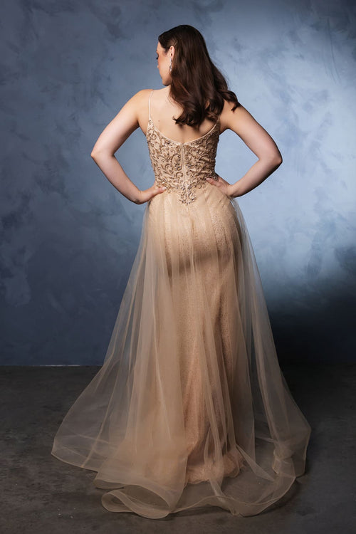 Red Carpet Dress V-Neck Mermaid Gala Gown by May Queen MQ2125