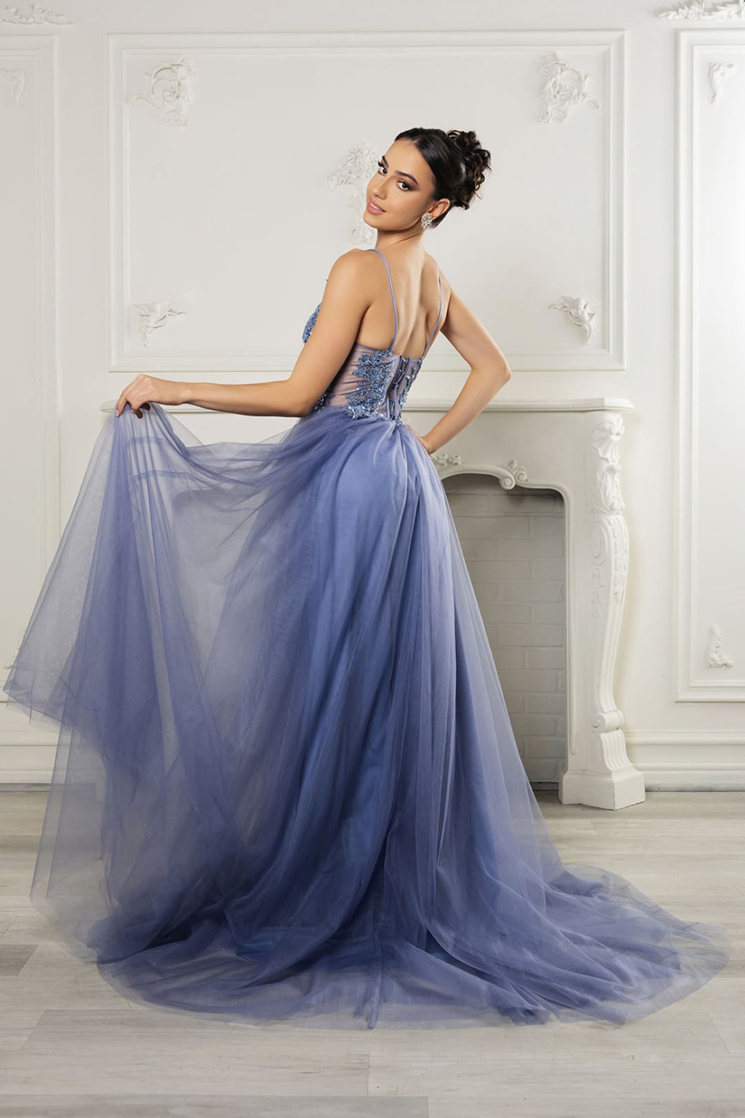Red Carpet Dress V-Neck Sequin Evening Gown By May Queen MQ2167