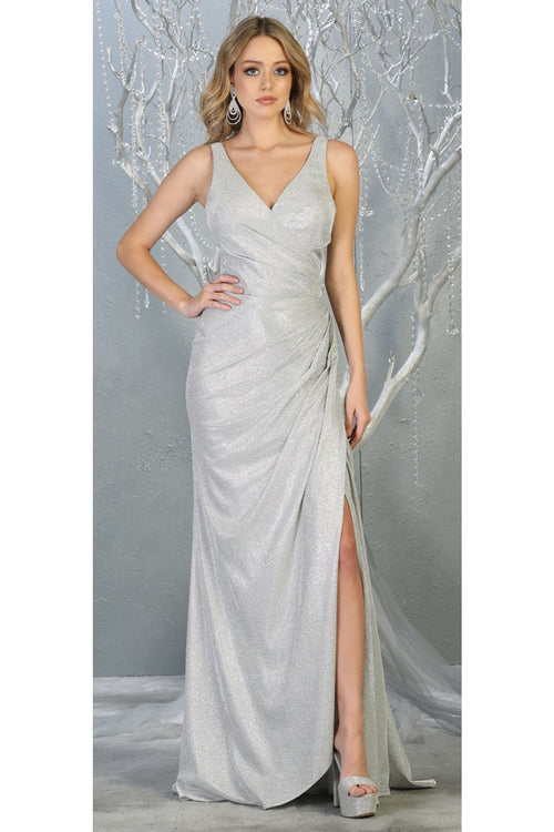 Red Carpet Metallic Formal Dress