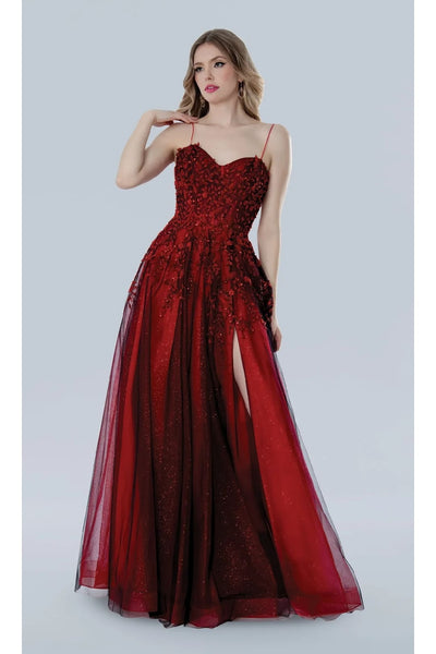 Red Prom Dress and Plus Size Evening Gown Stella Couture 25109