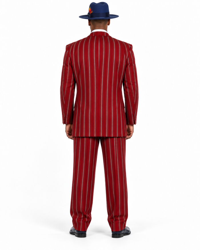Red Zoot Suit - 1920s Suit - Gangster Long Suit by USA Men's Outlet