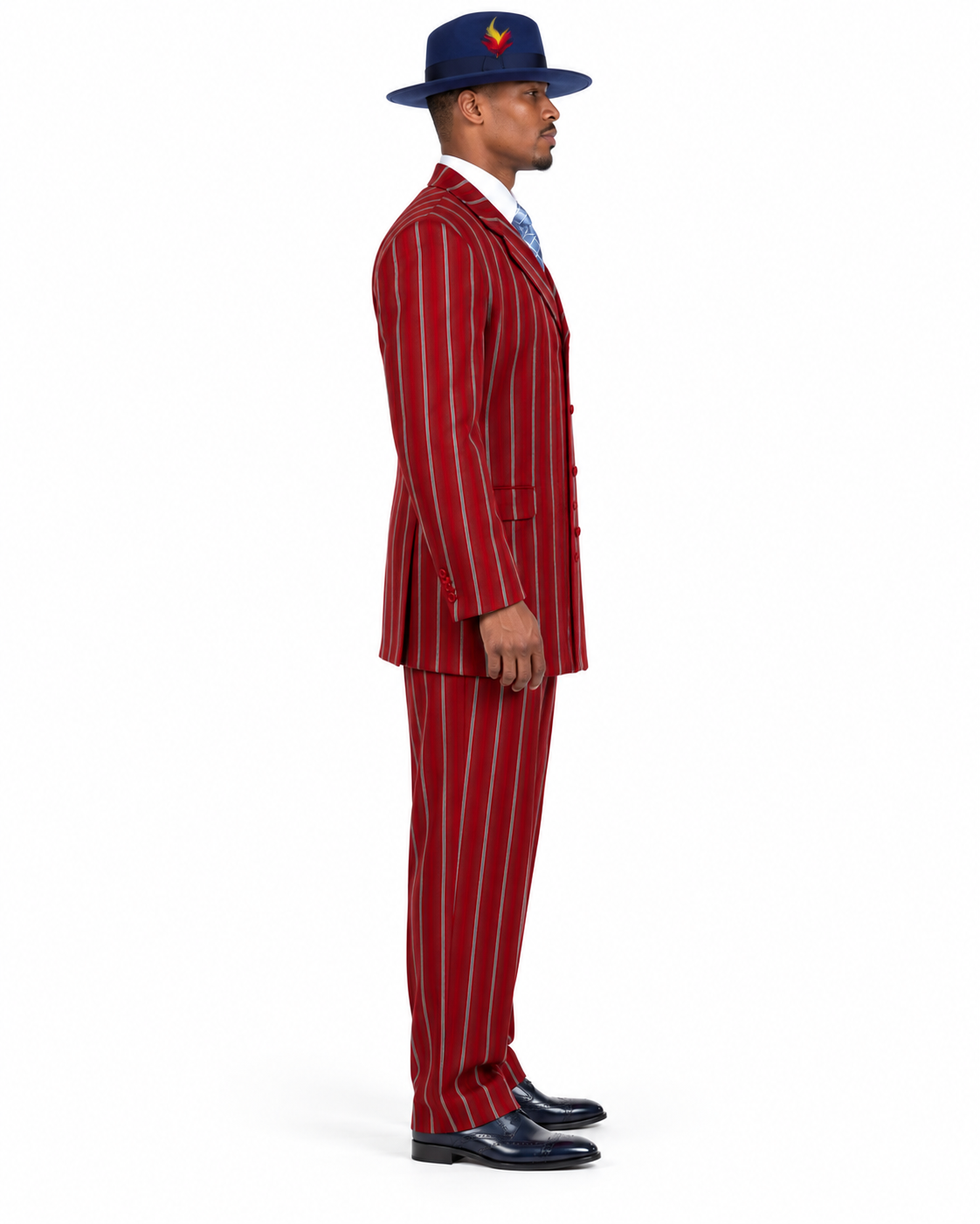 Red Zoot Suit - 1920s Suit - Gangster Long Suit by USA Men's Outlet