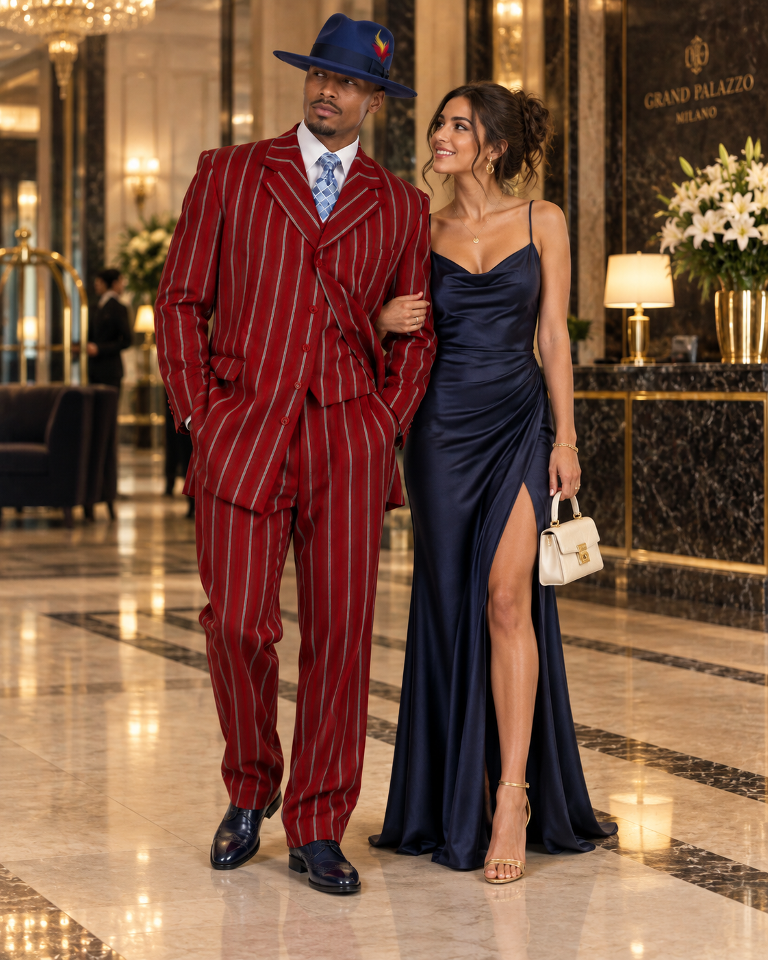 Red Zoot Suit - 1920s Suit - Gangster Long Suit by USA Men's Outlet