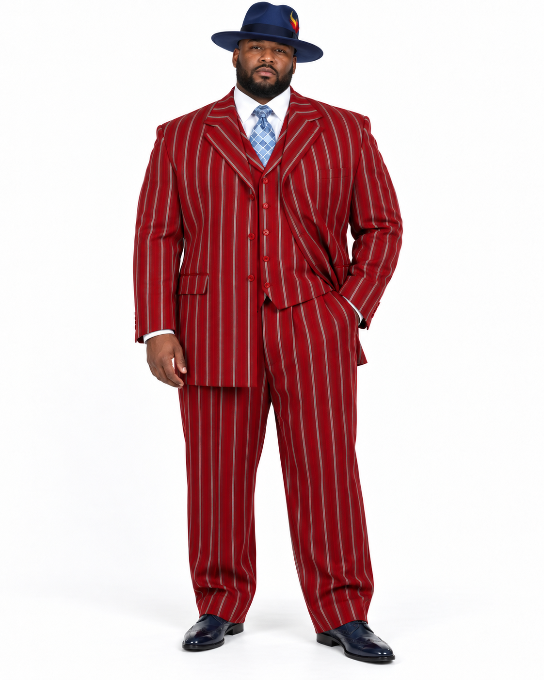 Red Zoot Suit - 1920s Suit - Gangster Long Suit by USA Men's Outlet