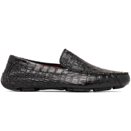 Marco Di Milano Remo Black Caiman Driving Shoes
