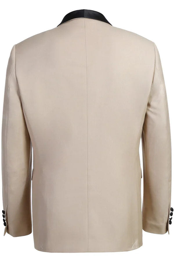 Paris Beige 1-Button Shawl Tuxedo (2-Piece Set) by RN Collection