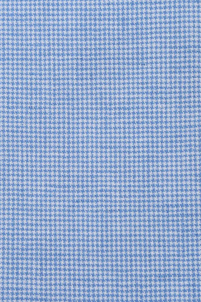 Renoir Blazer | Sky Blue Houndstooth Linen & Cotton Classic Sport Coat | 46S (Close Out) - USA Men's Outlet
