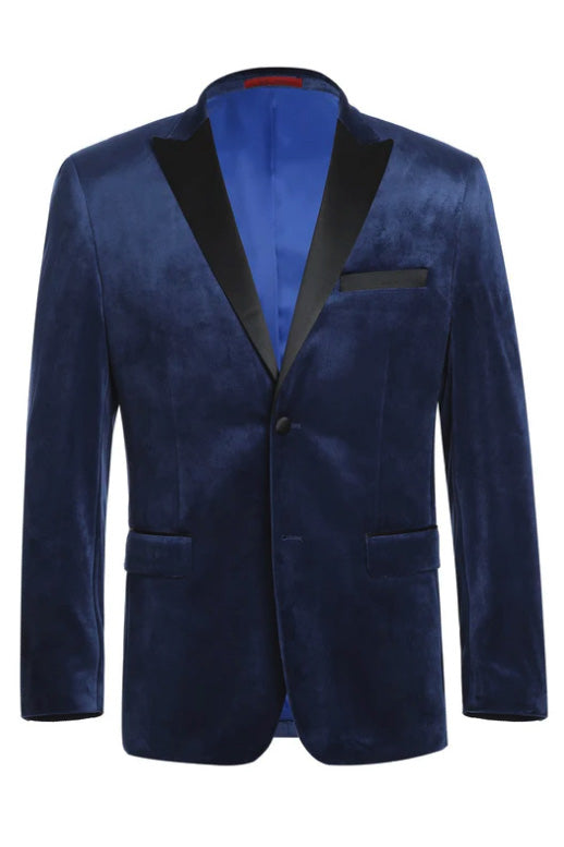 Marseille Blue Velvet Jacket (Separates) by RN Collection