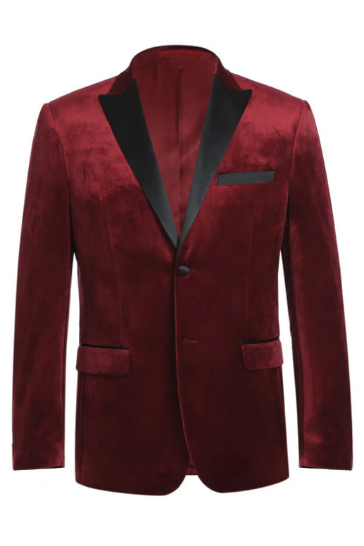 Marseille Burgundy Velvet Jacket (Separates) by RN Collection