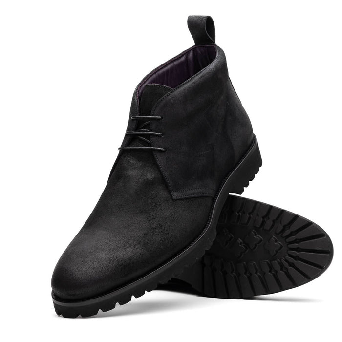 Zelli Rezza Italian Suede Chukka Boot in Black with Vibram Sole