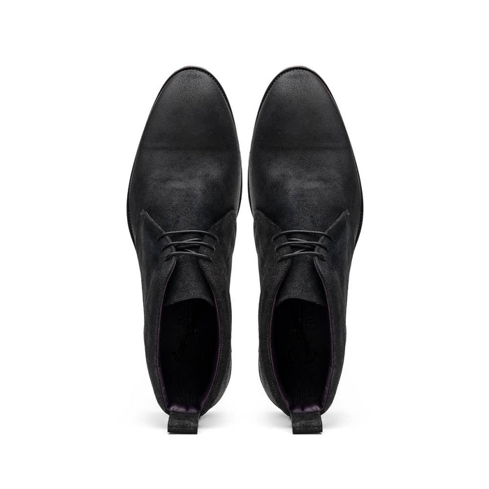 Zelli Rezza Italian Suede Chukka Boot in Black with Vibram Sole