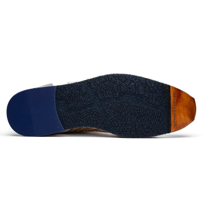 Zelli Ripi Hand-Woven Sueded Calfskin Luxury Sneakers in Brown