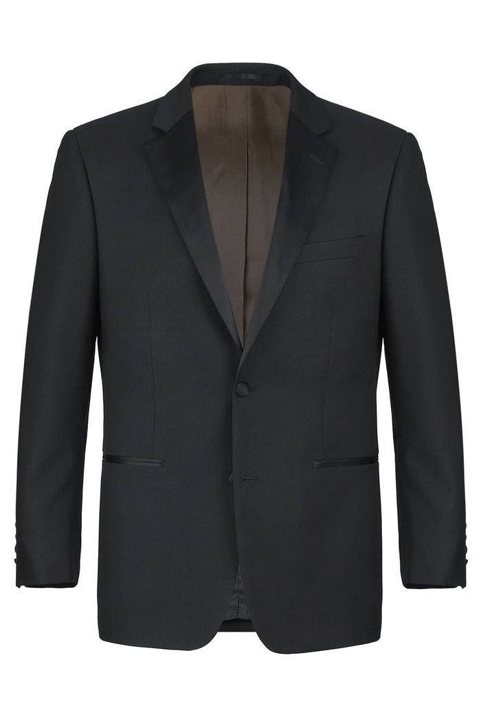 Claude Black 2-Button Notch Wool Tuxedo (2-Piece Set) by RN Collection