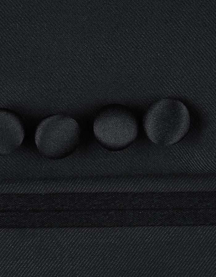 Claude Black 2-Button Notch Wool Tuxedo (2-Piece Set) by RN Collection