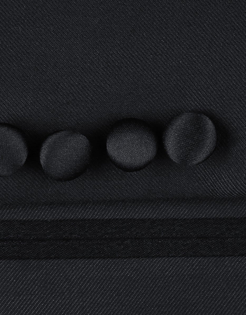 Claude Black 2-Button Notch Wool Tuxedo (2-Piece Set) by RN Collection