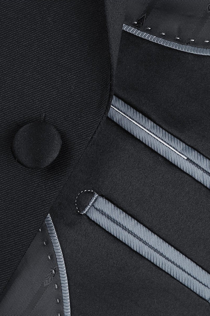 Gaston Black 2-Button Notch Tuxedo (2-Piece Set) by RN Collection