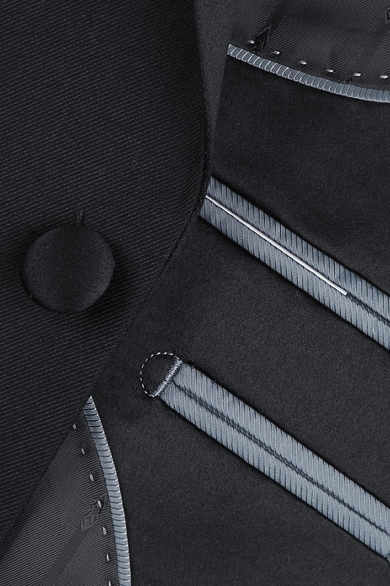 Gaston Black 2-Button Notch Tuxedo (2-Piece Set) by RN Collection