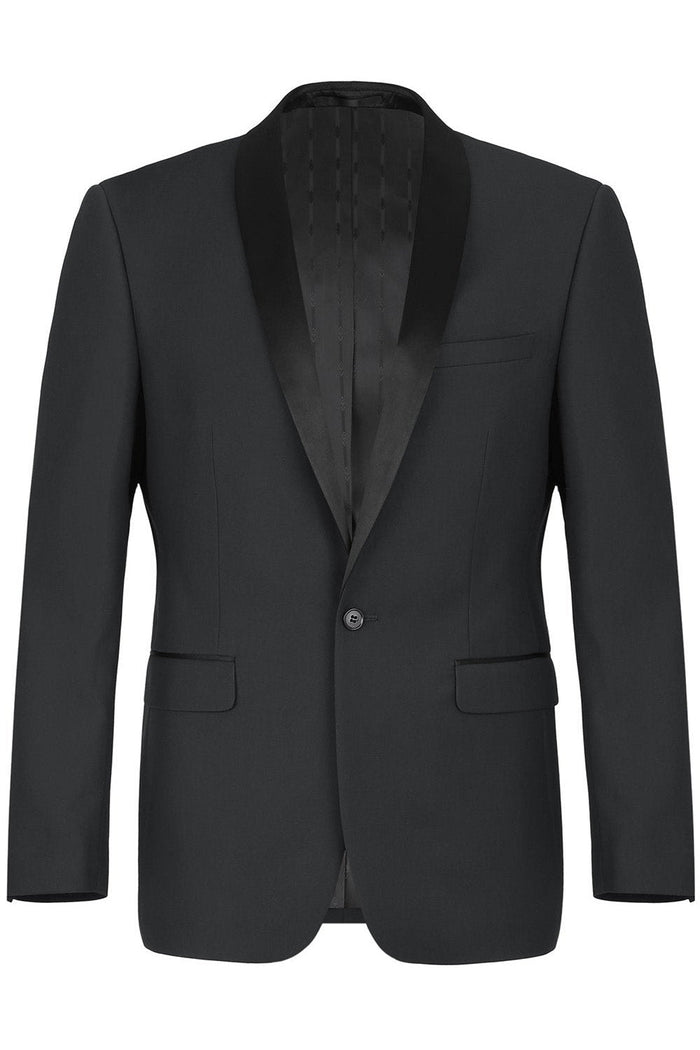 Paris Black 1-Button Shawl Tuxedo (2-Piece Set) by RN Collection