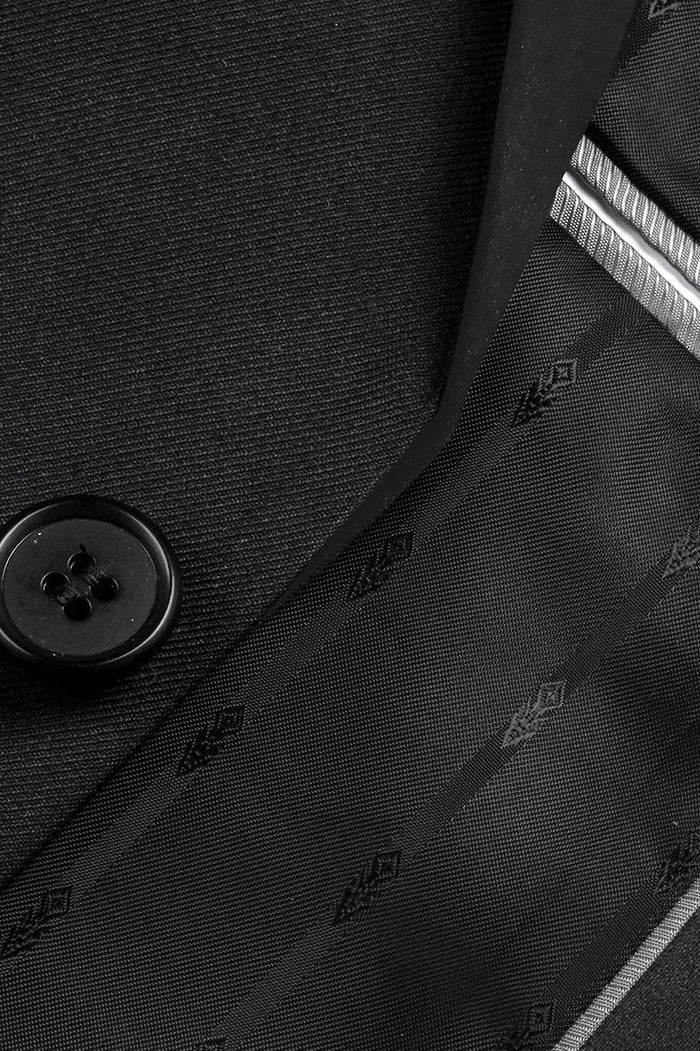 Paris Black 1-Button Shawl Tuxedo (2-Piece Set) by RN Collection