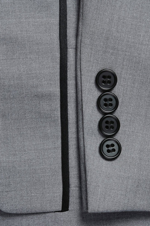 Paris Grey 1-Button Shawl Tuxedo (2-Piece Set) by RN Collection