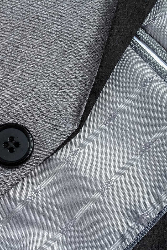 Paris Grey 1-Button Shawl Tuxedo (2-Piece Set) by RN Collection