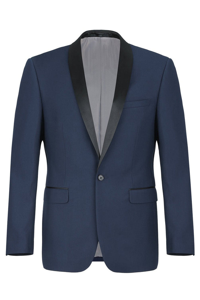 Paris Navy 1-Button Shawl Tuxedo (2-Piece Set) by RN Collection