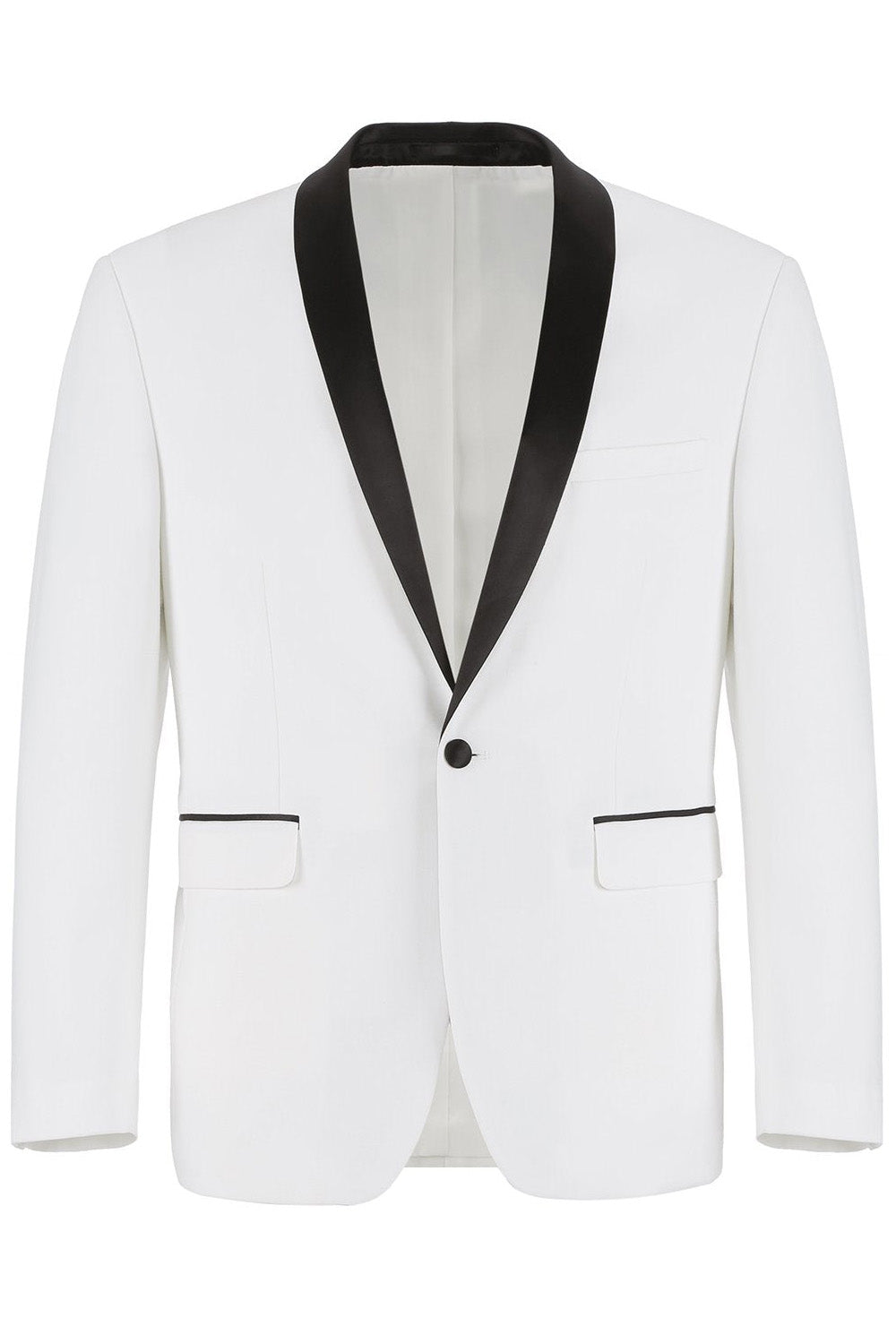 Paris Off-White 1-Button Shawl Tuxedo (2-Piece Set) by RN Collection