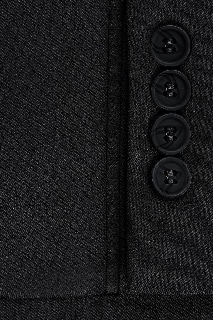 Rafael Black 2-Button Notch Suit (2-Piece Set) by RN Collection