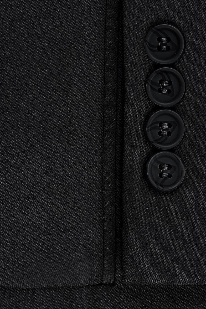 Rafael Black 2-Button Notch Suit (2-Piece Set) by RN Collection