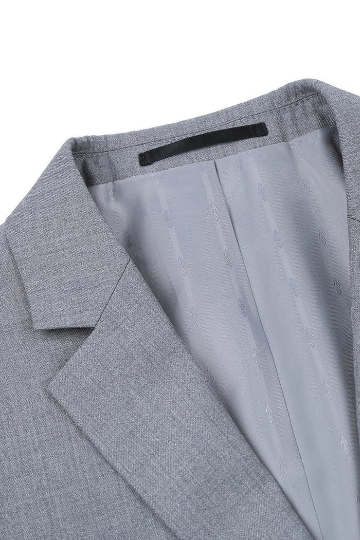 Rafael Light Grey 2-Button Notch Suit (2-Piece Set) by RN Collection