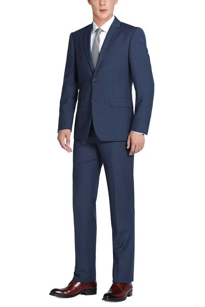 Rafael Navy 2-Button Notch Suit (2-Piece Set) by RN Collection