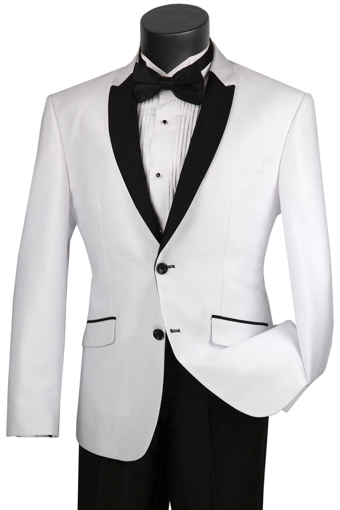 Men's Poplin Double Breasted Suit - Classically Styled and Luxuriously Black by Vinci
