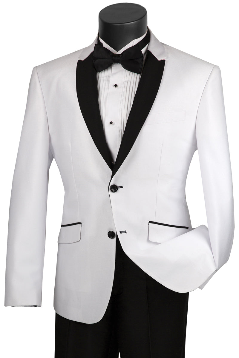 Men's Poplin Double Breasted Suit - Classically Styled and Luxuriously Black by Vinci