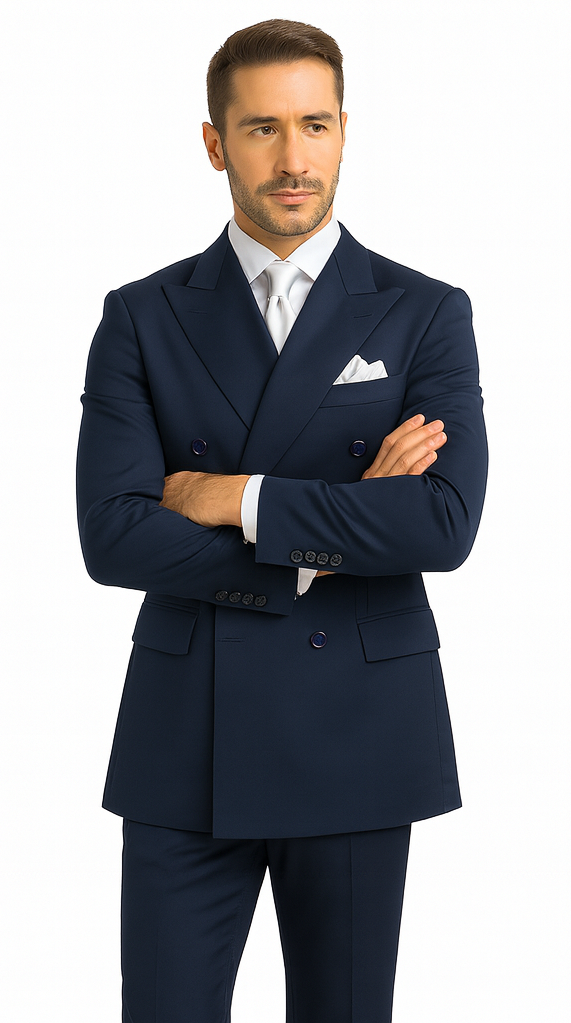 Rossi Man ARTHUR RM2302 Double-Breasted Suit - Men’s Formalwear by USA Men's Outlet