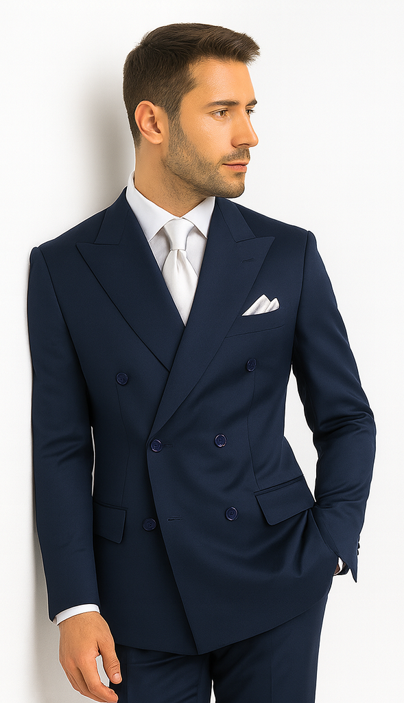 Rossi Man ARTHUR RM2302 Double-Breasted Suit - Men’s Formalwear by USA Men's Outlet