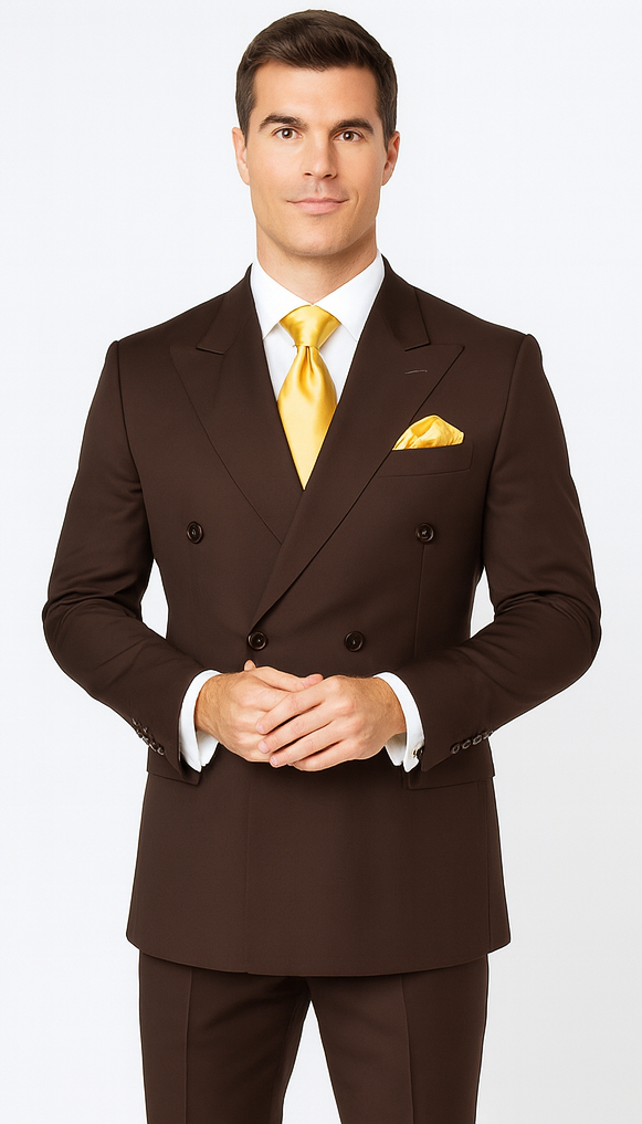 Rossi Man ARTHUR RM2303 Double-Breasted Suit - Formalwear for Men by USA Men's Outlet