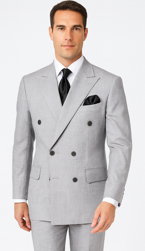 Rossi Man ARTHUR RM2305 Double-Breasted Suit - Men’s Formalwear USA Men's Outlet