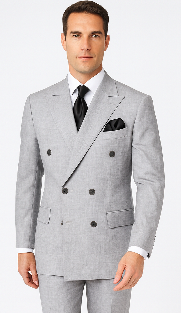Rossi Man ARTHUR RM2305 Double-Breasted Suit - Men’s Formalwear USA Men's Outlet