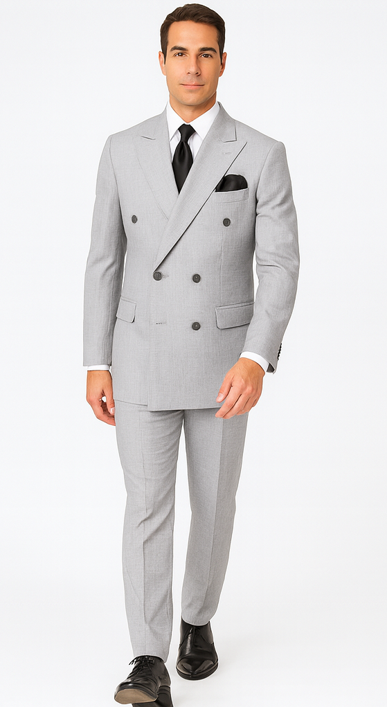 Rossi Man ARTHUR RM2305 Double-Breasted Suit - Men’s Formalwear USA Men's Outlet