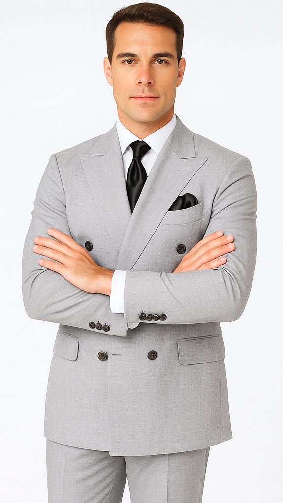 Rossi Man ARTHUR RM2305 Double-Breasted Suit - Men’s Formalwear USA Men's Outlet