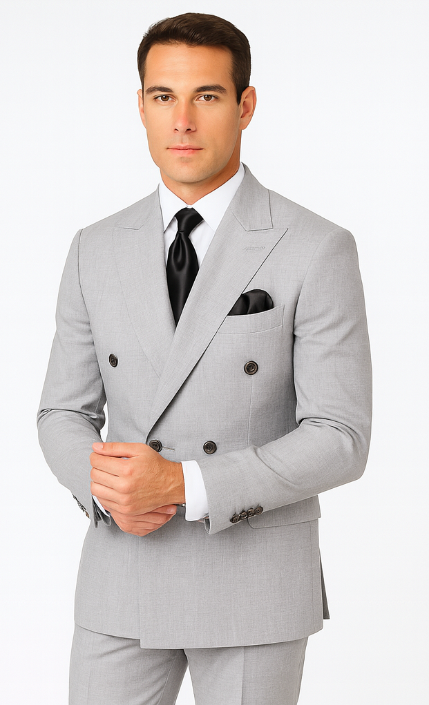 Rossi Man ARTHUR RM2305 Double-Breasted Suit - Men’s Formalwear USA Men's Outlet