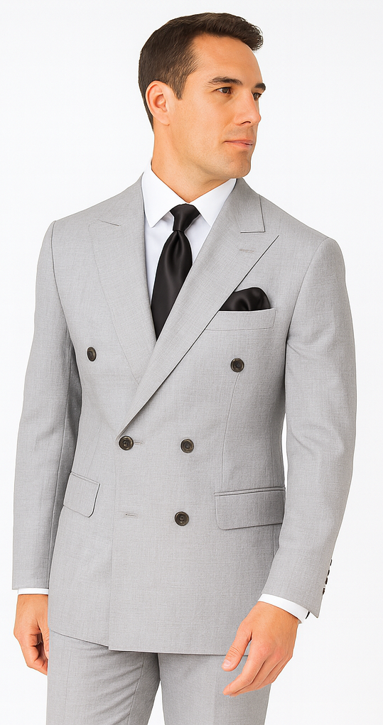 Rossi Man ARTHUR RM2305 Double-Breasted Suit - Men’s Formalwear USA Men's Outlet